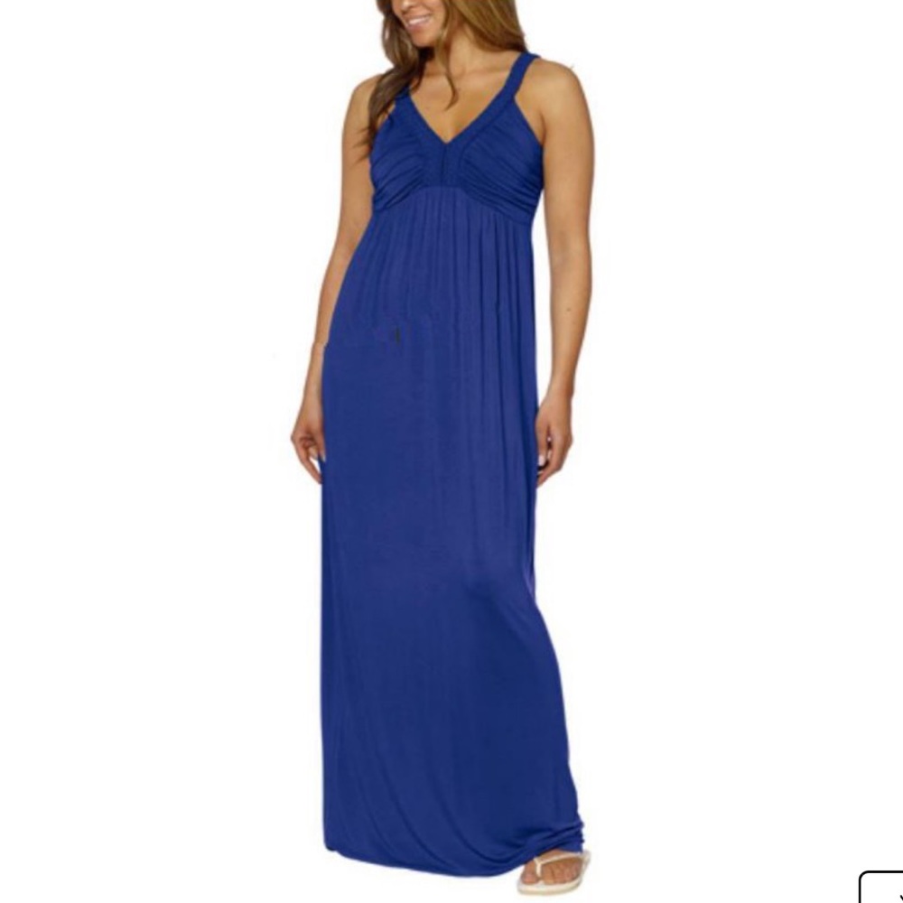 Design History Sleeveless Maxi Dress Blue Small